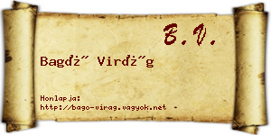 Bagó Virág névjegykártya