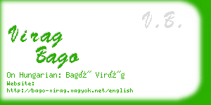 virag bago business card